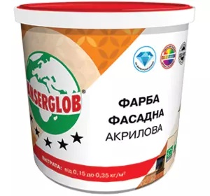 Краска фасадная акриловая универсальная 14 кг ANSERGLOB Краска фасадная акриловая универсальная 14 кг ANSERGLOB