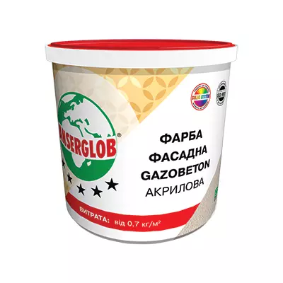 Фарба структурна акрилова GAZOBETON 28кг ANSERGLOB